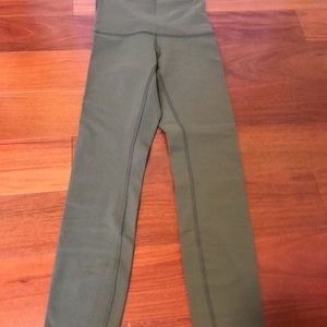 Lululemon high waisted olive green aligns